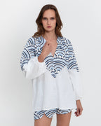 Greek Archaic Kori Jilli Boutique Cotton Linen Blouse