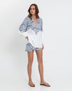 Greek Archaic Kori Jilli Boutique Cotton Linen Blouse Atlanta