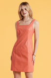 Pamela Vegan Leather Dress Tyler Boe in Coral Reef Jilli Boutique
