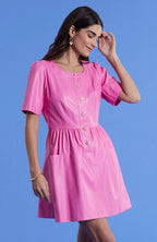 tyler boe jillian dress pleather Jilli Boutique