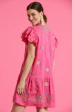 tyler boe embroidered dress aimee pink