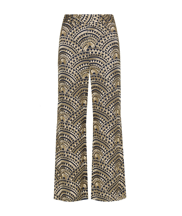Black and Gold Embroidered Cropped Pant Greek Archaic Kori Jilli Boutique
