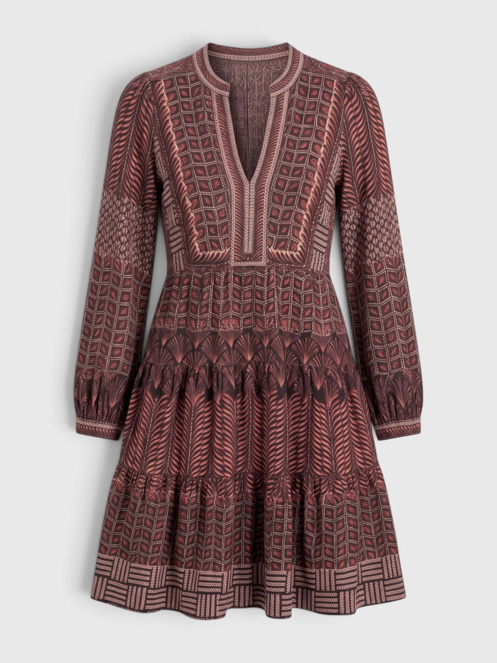 Wilder Matte Jersey Dress by Hale Bob in brown Jilli Boutique 