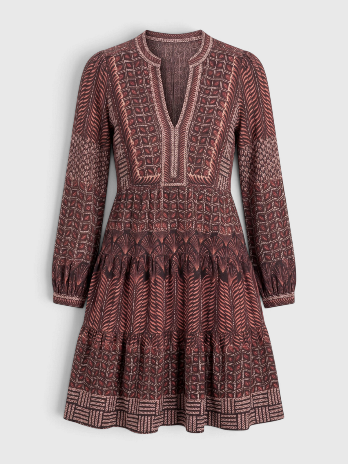 Wilder Matte Jersey Dress by Hale Bob in brown Jilli Boutique 