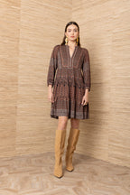 Wilder Matte Jersey Dress by Hale Bob Jilli Boutique Brown