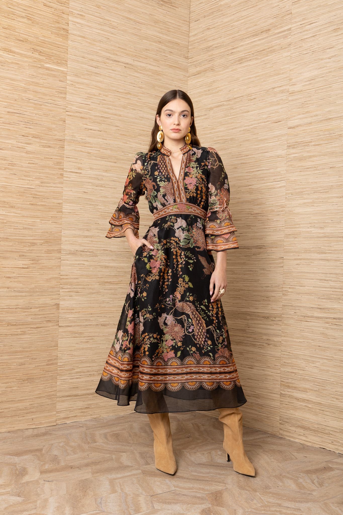 Brid Silk and Linen Organza Dress by Hale Bob Jilli Boutique
67WL672A