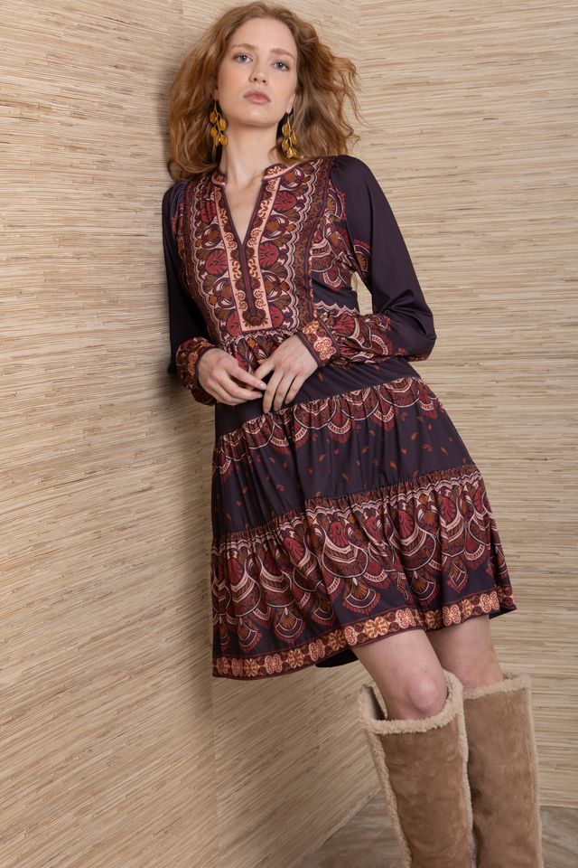 Reya Matte Jersey Dress by Hale Bob Jilli Boutique Tiered