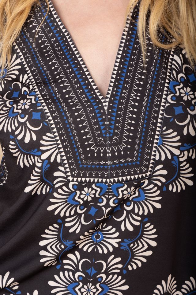 Hale Bob Addisyn Jersey Top 58ND250A Black Long Sleeve