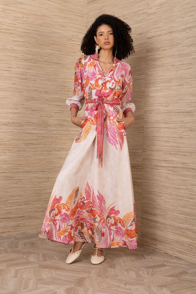 hale bob pink dress Hale Bob - vale s/s charmeuse solid maxi dress