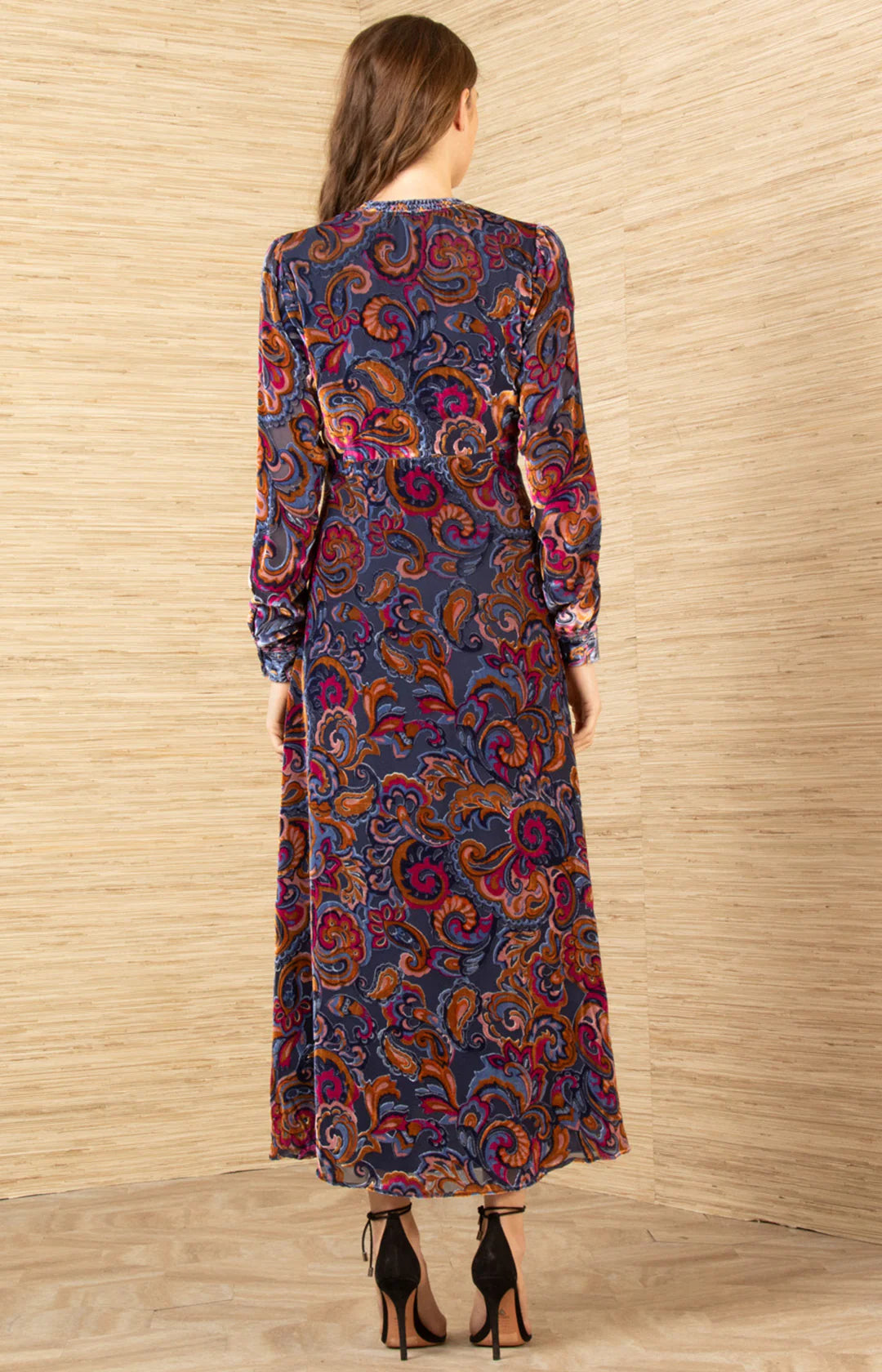 Hale Bob Clarissa Velvet Maxi Dress Burnout Jilli Boutique
