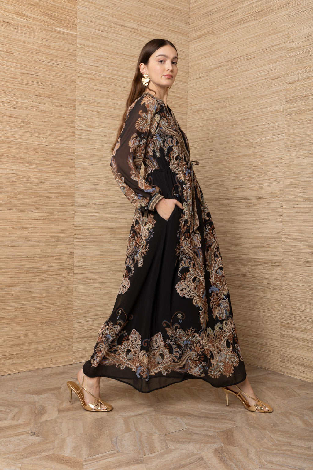 Isolde Maxi Dress Hale Bob 67BL612M Jilli Boutique 