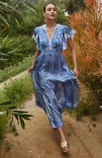 Sandra Charmeuse Maxi Dress by Hale Bob Blue