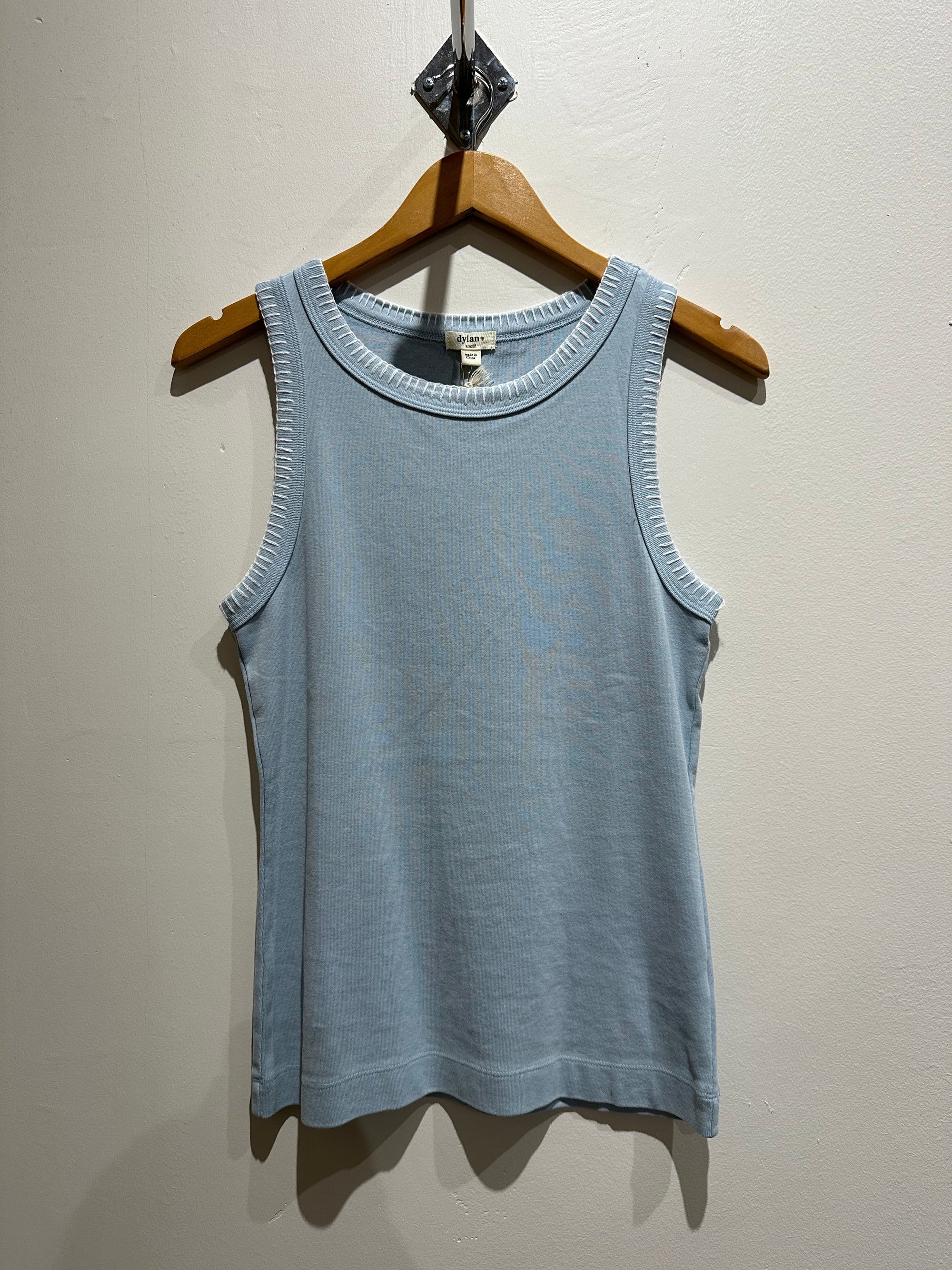 Jude Rib Tank in Light Blue