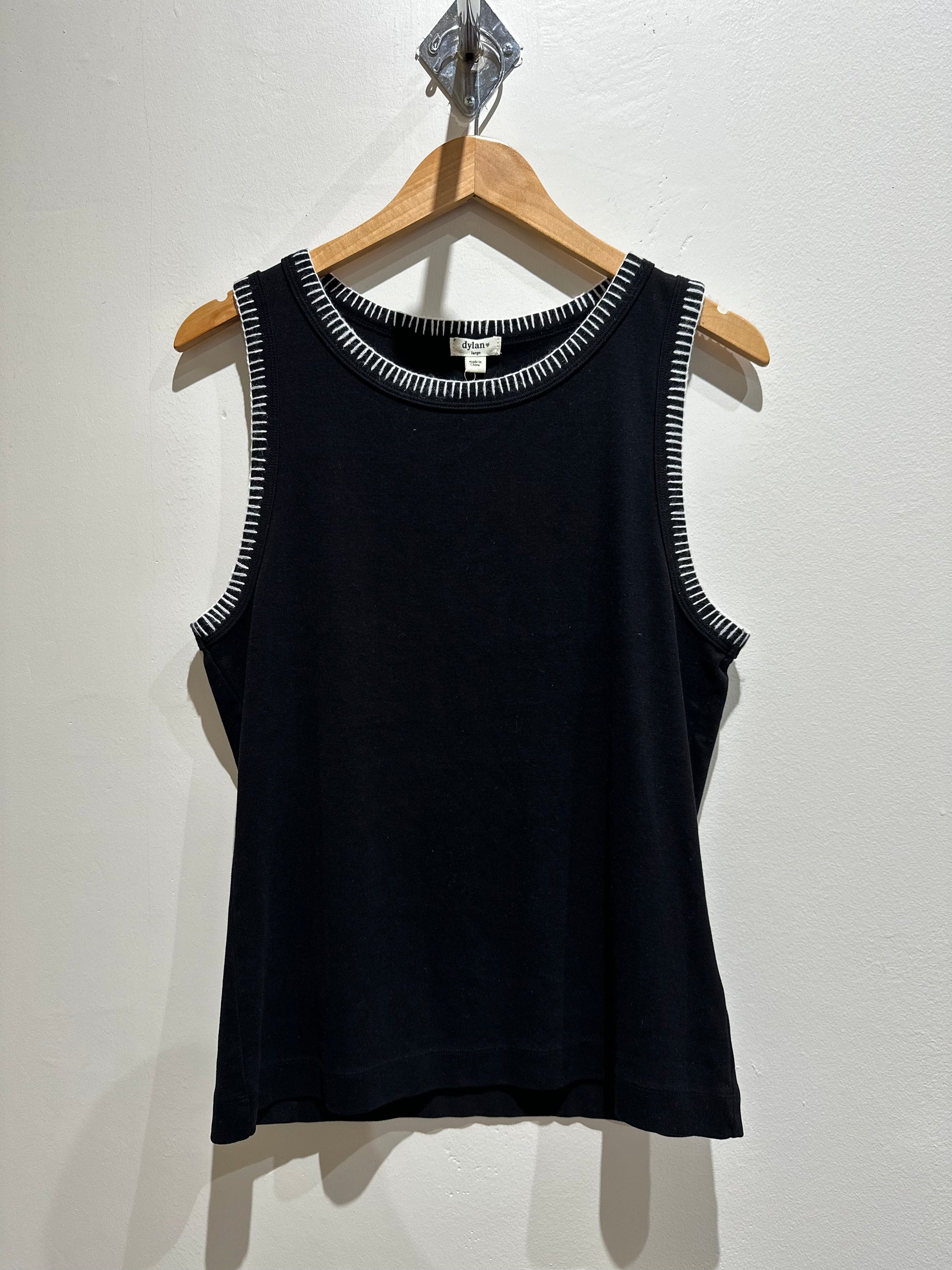 Jude Rib Tank in Black