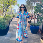 Chelsea Shirt Dress Passionflower French Blue Jilli Boutique Isla Payal Buckhead
