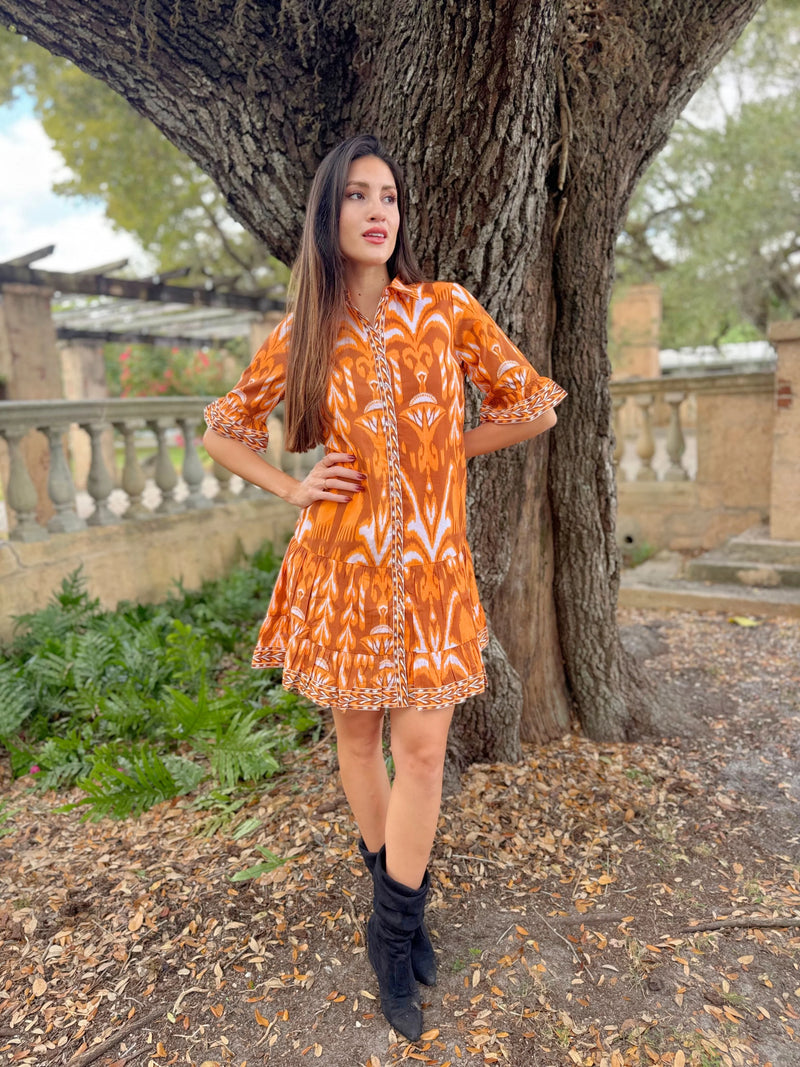 Isla Payal Lisbon Mini Ikat Brown Jilli Boutique