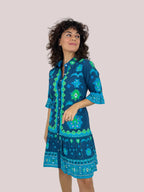 LISBON MINI Dress in IZNIK NAVY Jilli Boutique