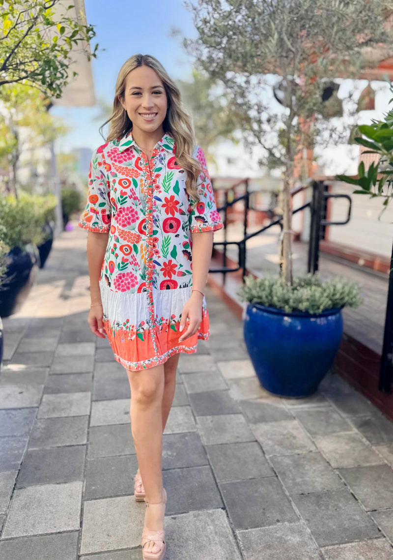 Lisbon Mini Dress Whimsy White Jilli Boutique Atlanta Isla Payal