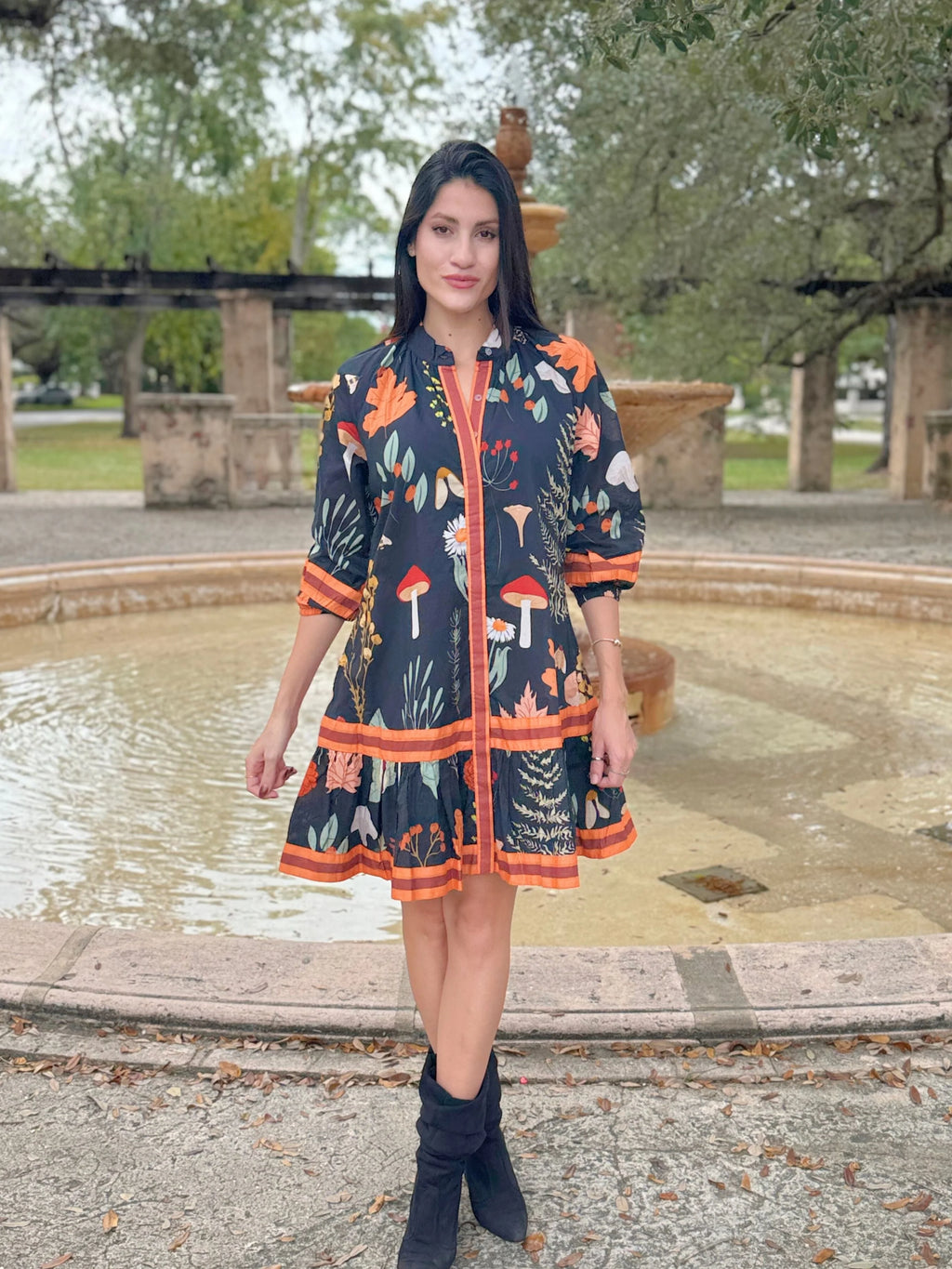 Malta Mini in Forest Black Jilli Boutique Isla Payal Dress 