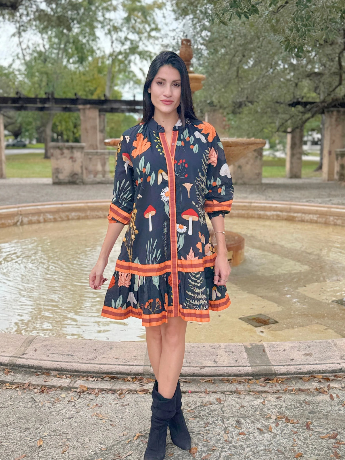 Malta Mini in Forest Black Jilli Boutique Isla Payal Dress 