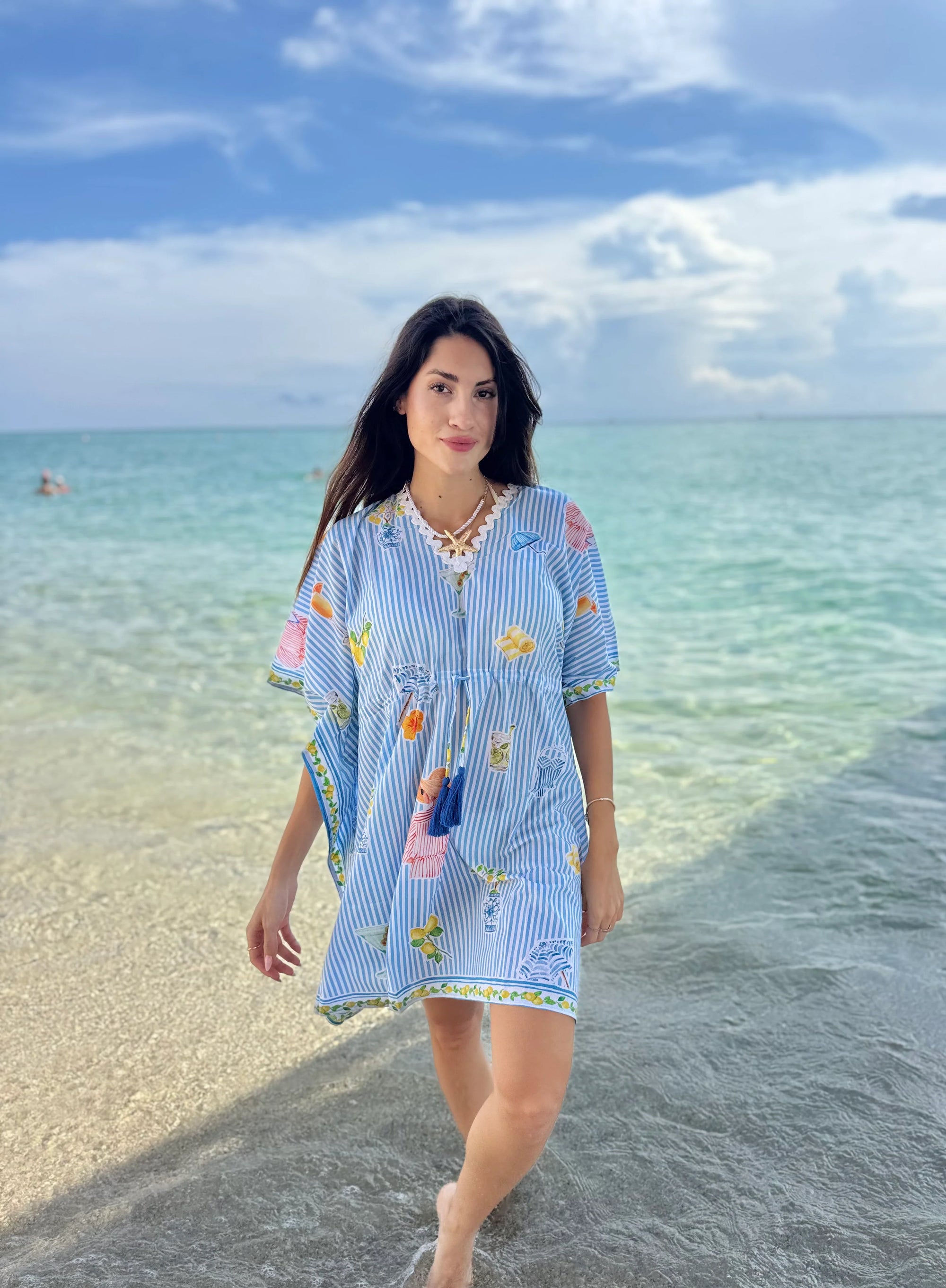 TAHITI MINI MARTINI BLUE Isla Payal Jilli Boutique Cover-up Resort
