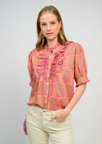 Eyelet Ruffled Shirt Jilli Boutique Ivy Jane Atlanta 541484