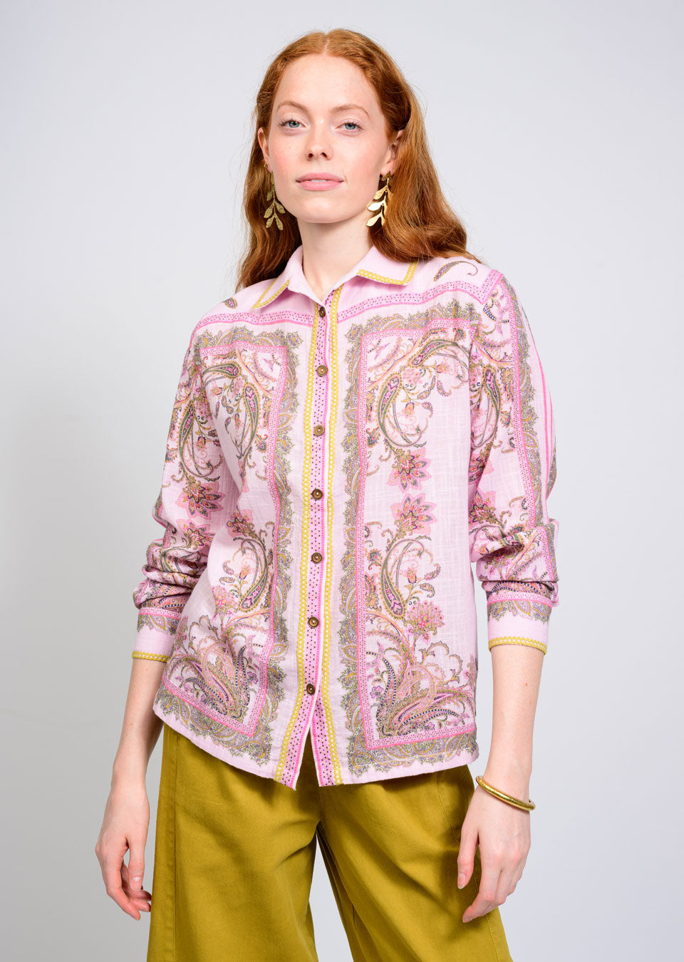 Paisley Border Shirt by Ivy Jane