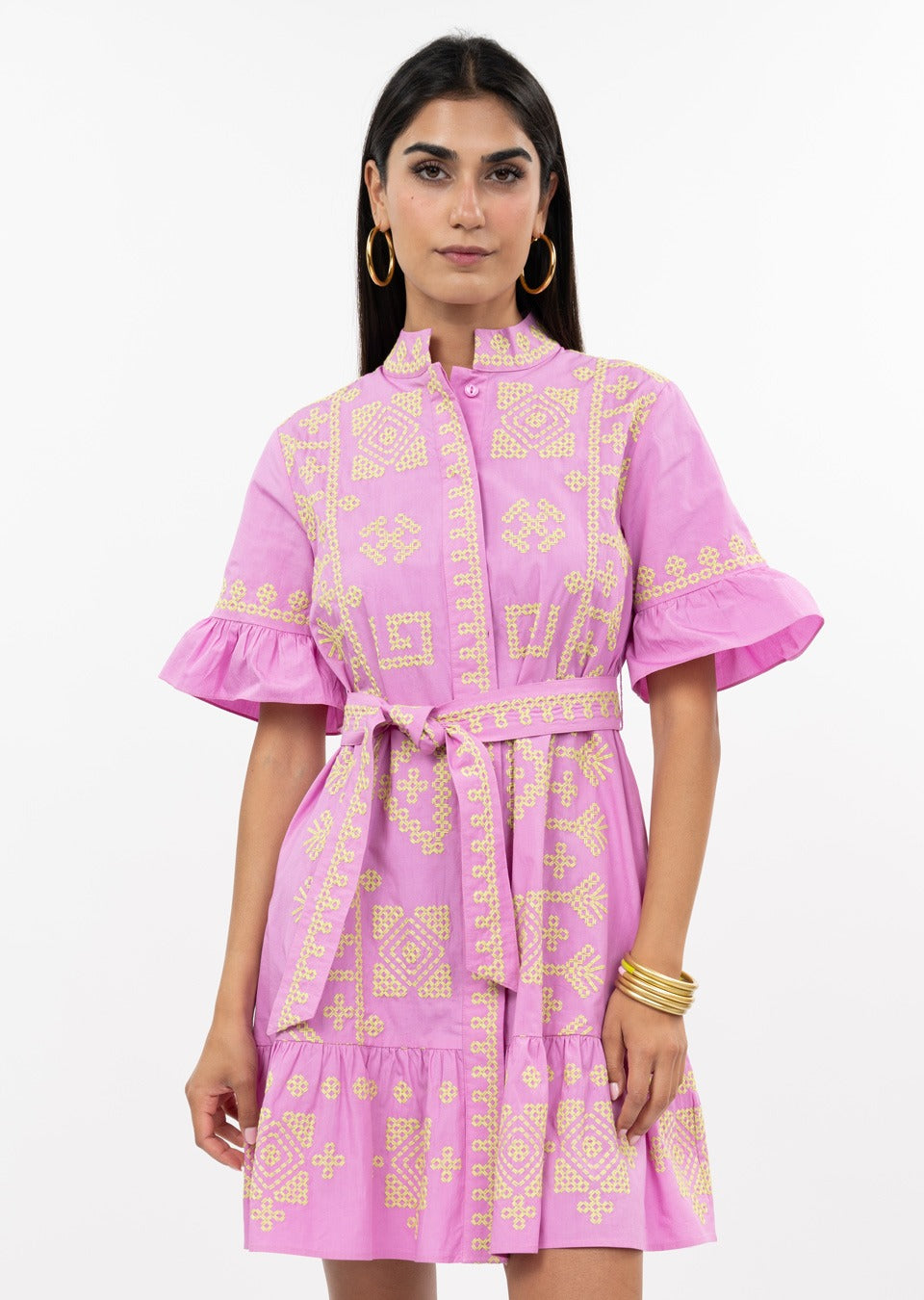 Ivy Jane Cross Stitched Dress 74633 Jilli Boutique