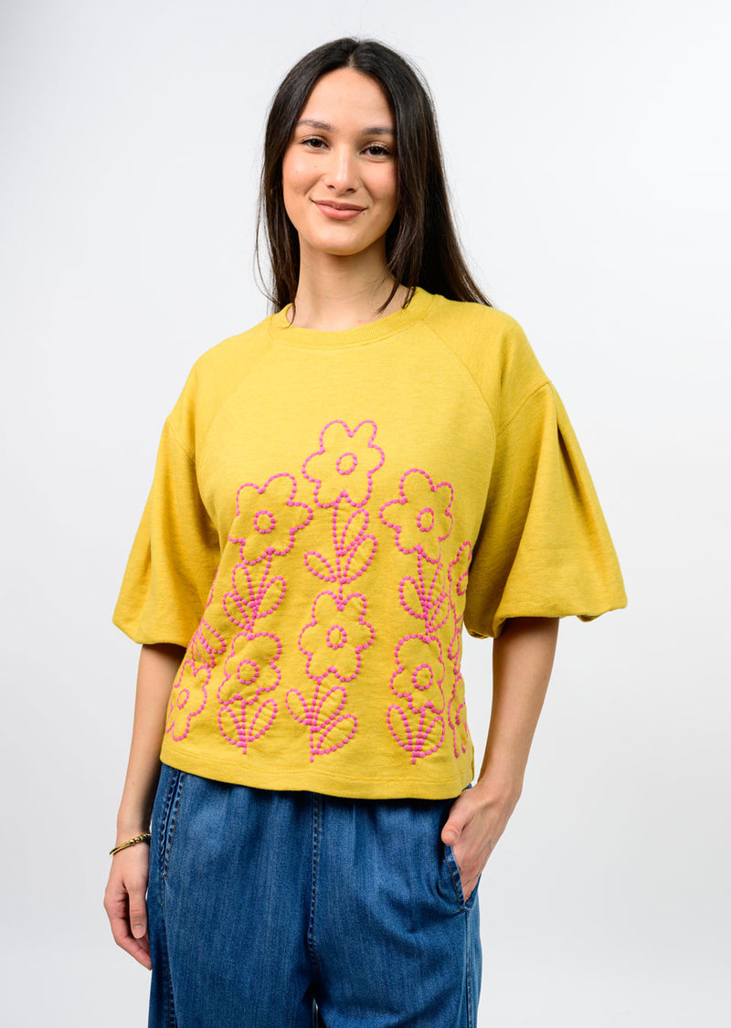 French Terry Top in Gold