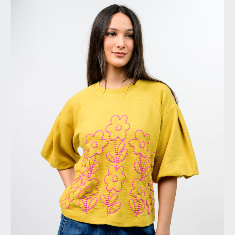 French Terry Top in Gold