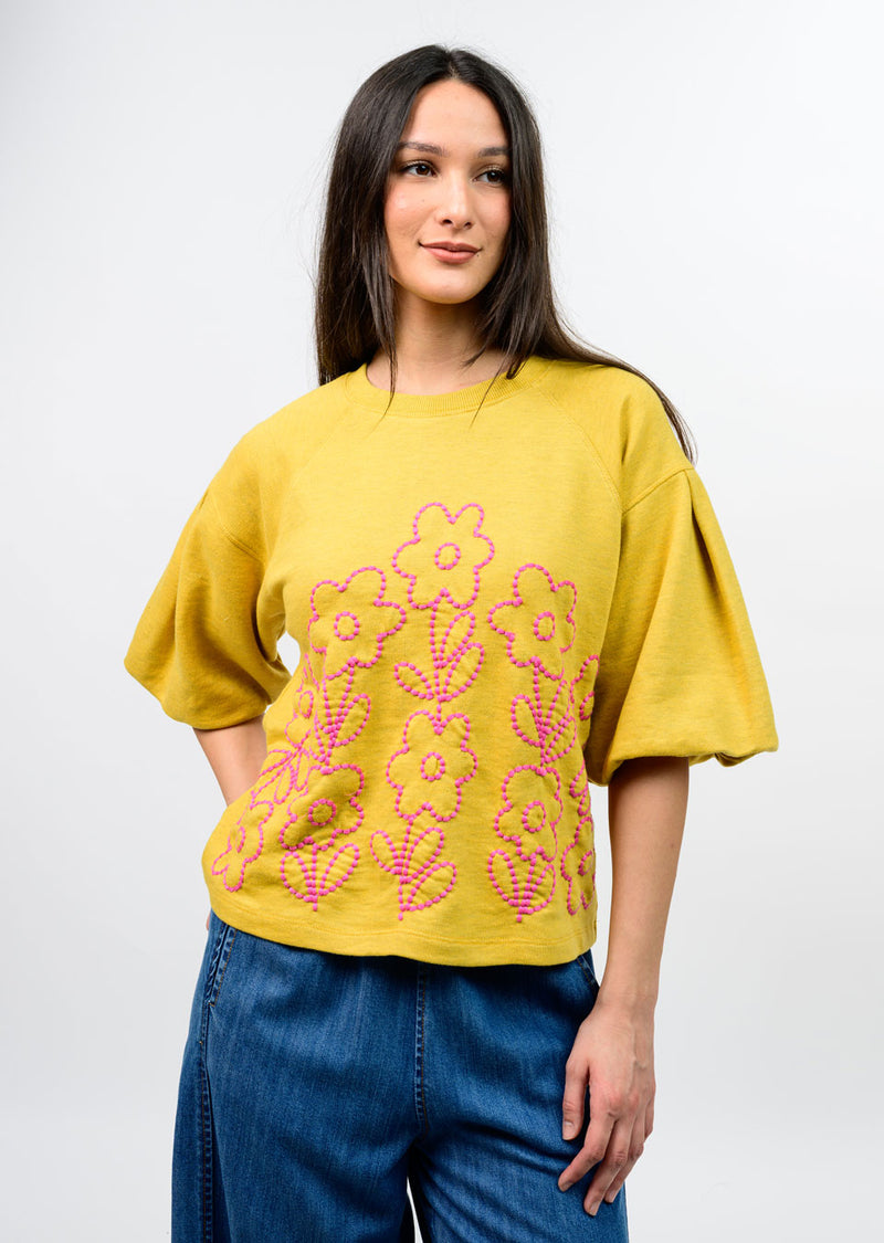 French Terry Top in Gold