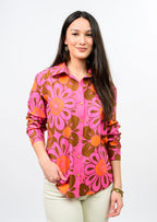 Mod daisy camp shirt Ivy Jane Jilli Boutique 621596