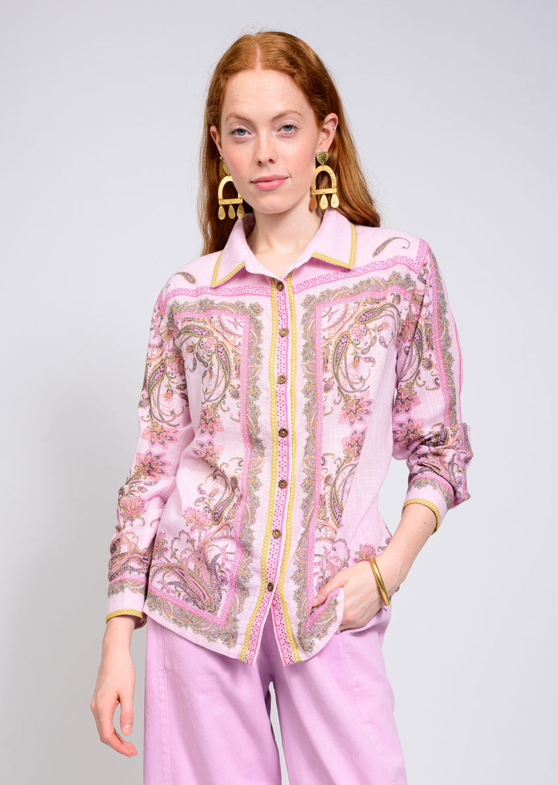 Paisley Border Shirt by Ivy Jane