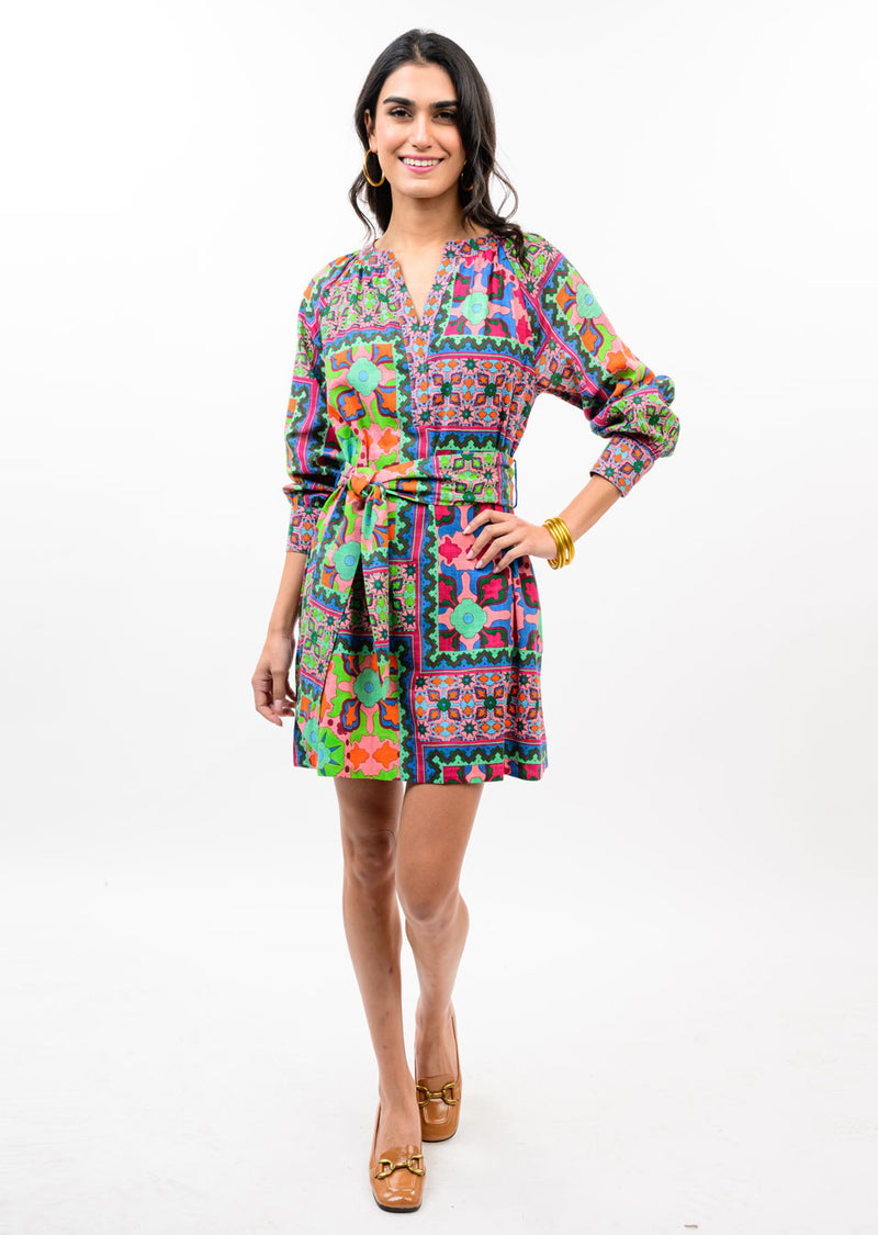 Ivy Jane Popover Patch Print Dress 321122 Jilli Boutique Uncle Frank