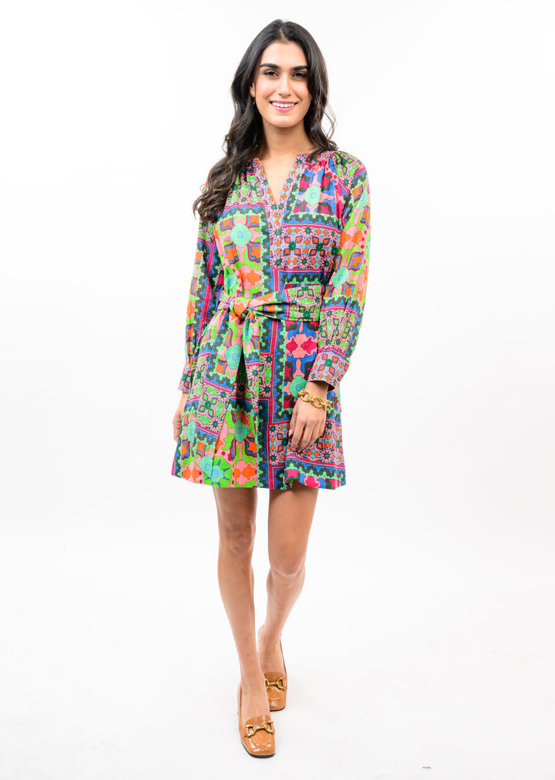 Ivy Jane Popover Patch Print Dress 321122 Jilli Boutique
