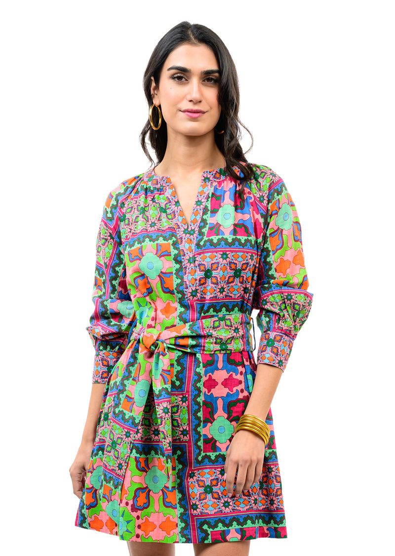 Ivy Jane Popover Patch Print Dress 321122 Jilli Boutique Dunwoody