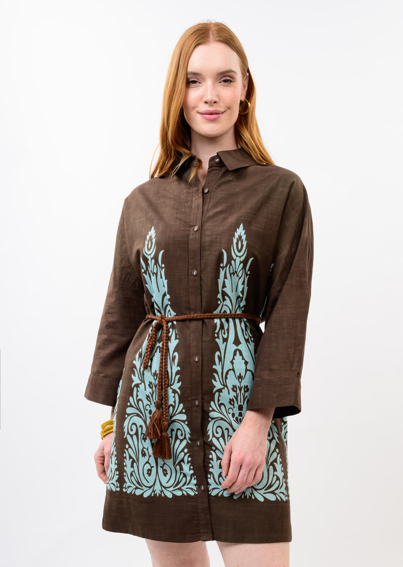 Uncle Frank Placket Embroidered Dress Jilli Boutique 72679 Atlanta