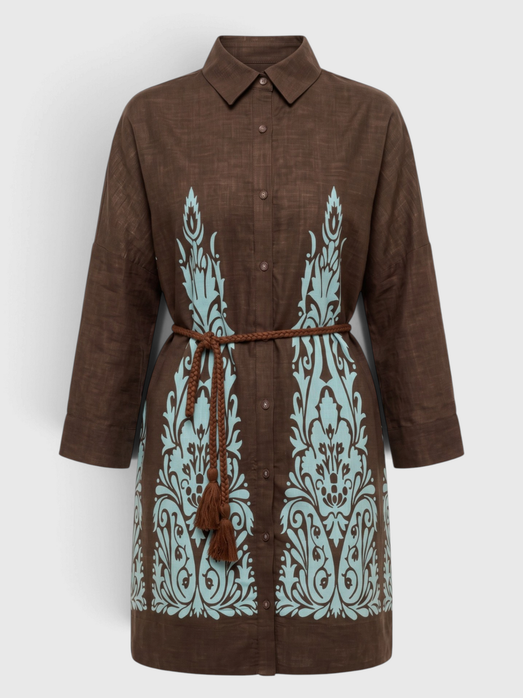 Border Print-Shift Dress