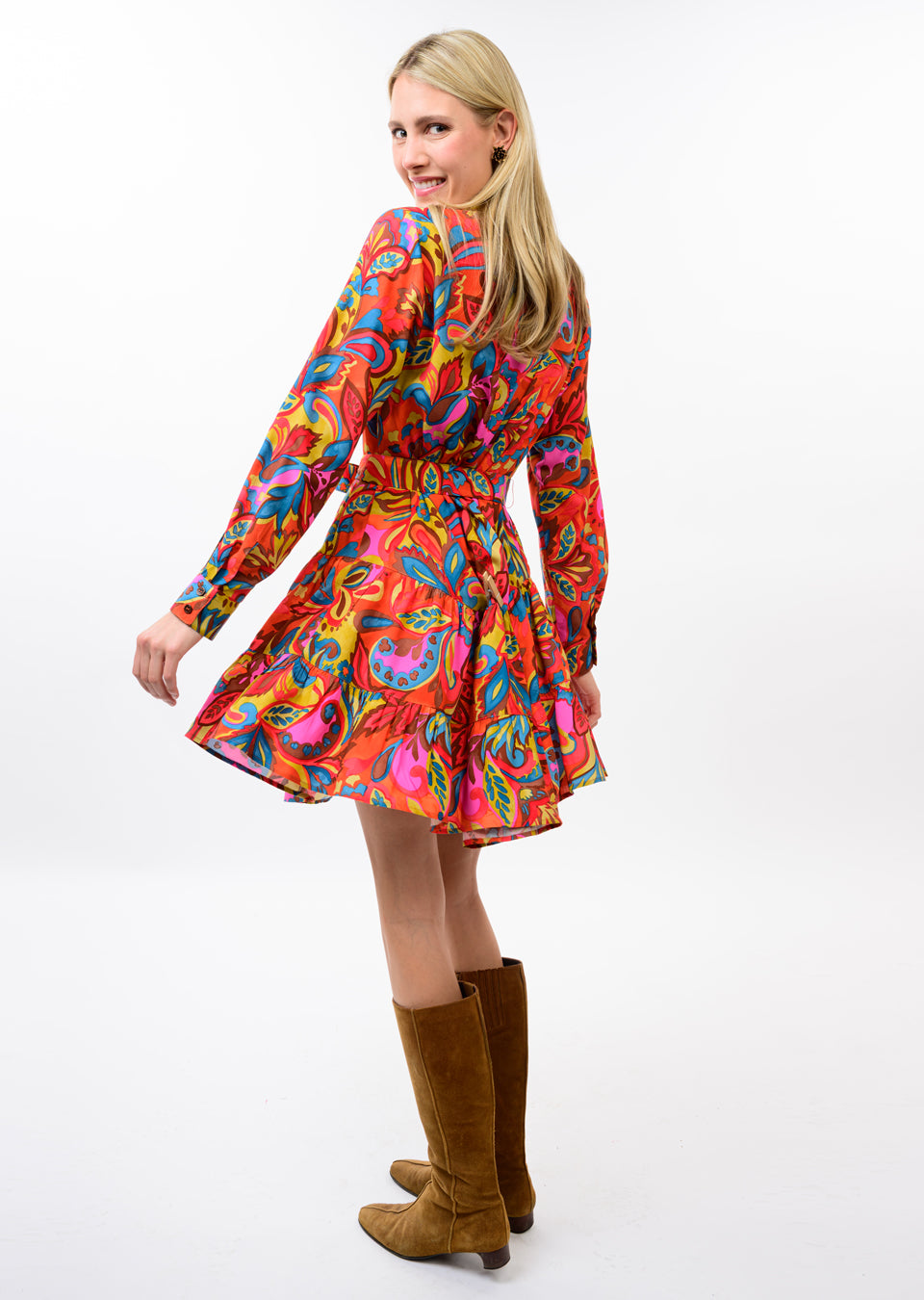 Ivy Jane Uncle Frank Flounce Hem Shirt Dress Jilli Boutique