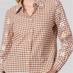 Checked Embroidered Shirt by J Society