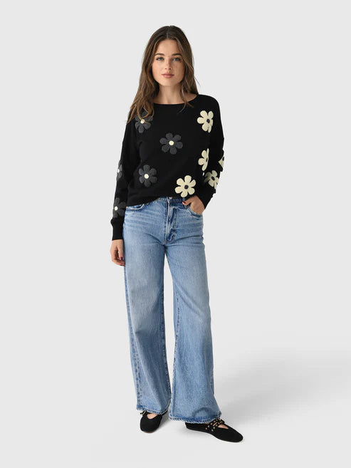 J Society Jilli Boutique 100% Cotton sweater flower