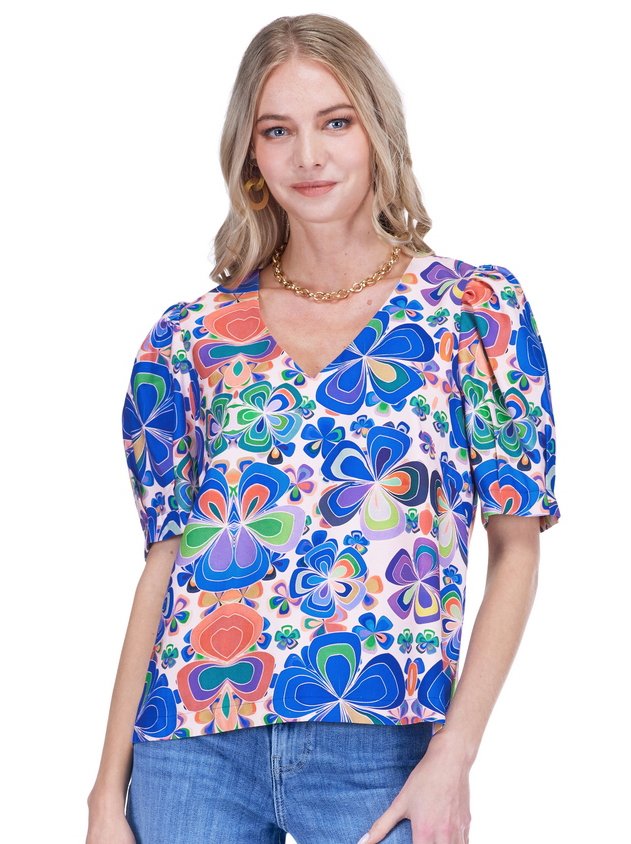 Grove Bloom Blouse Jade by Melody Tam Jilli Boutique