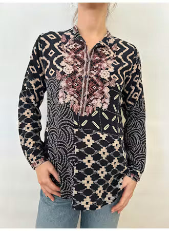 Nya Shirt by Johnny Was Jilli Boutique C16526-9 Uma Chastain Square