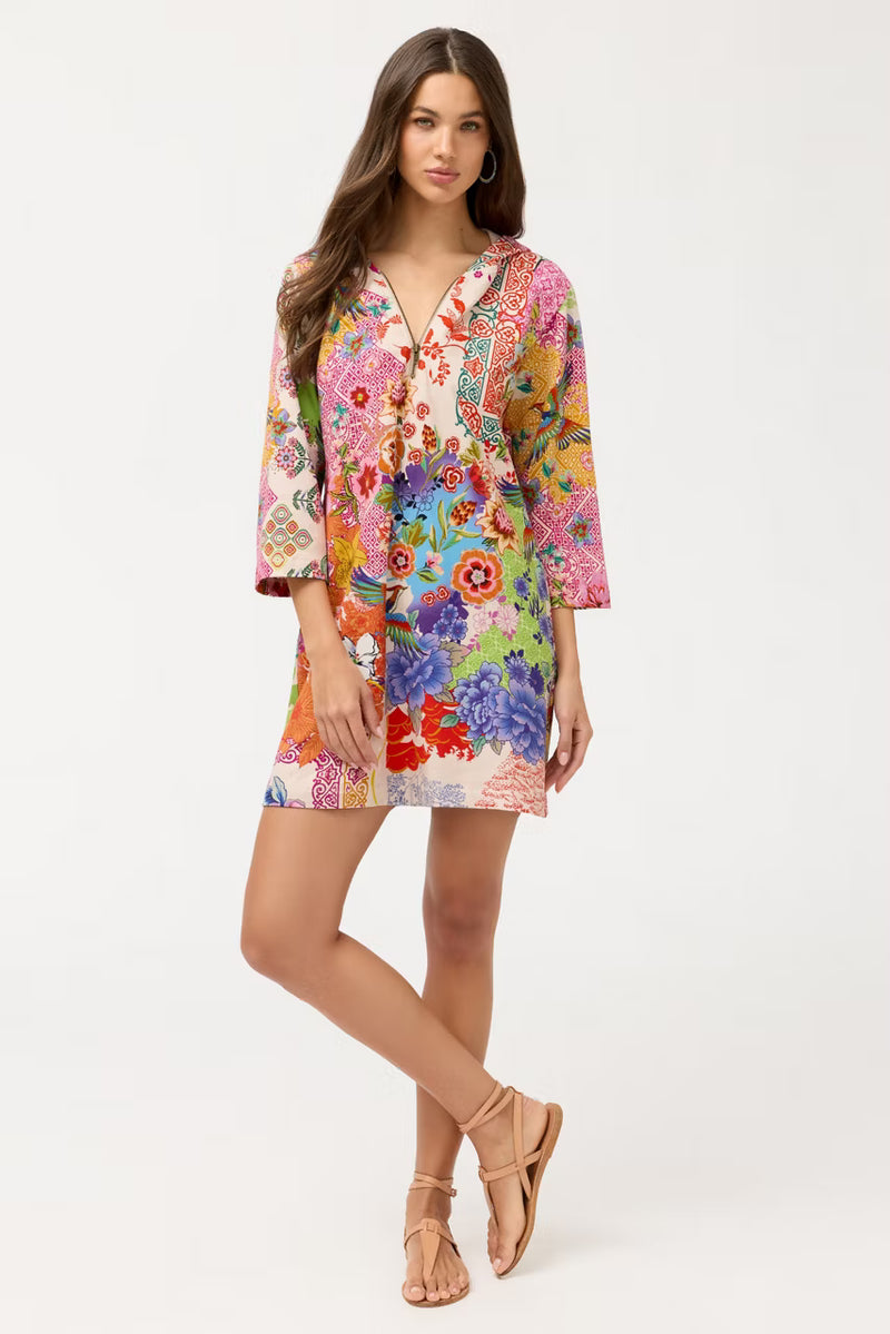 French Terry Baja Sweatshirt Dress Johnny Was T30626-2