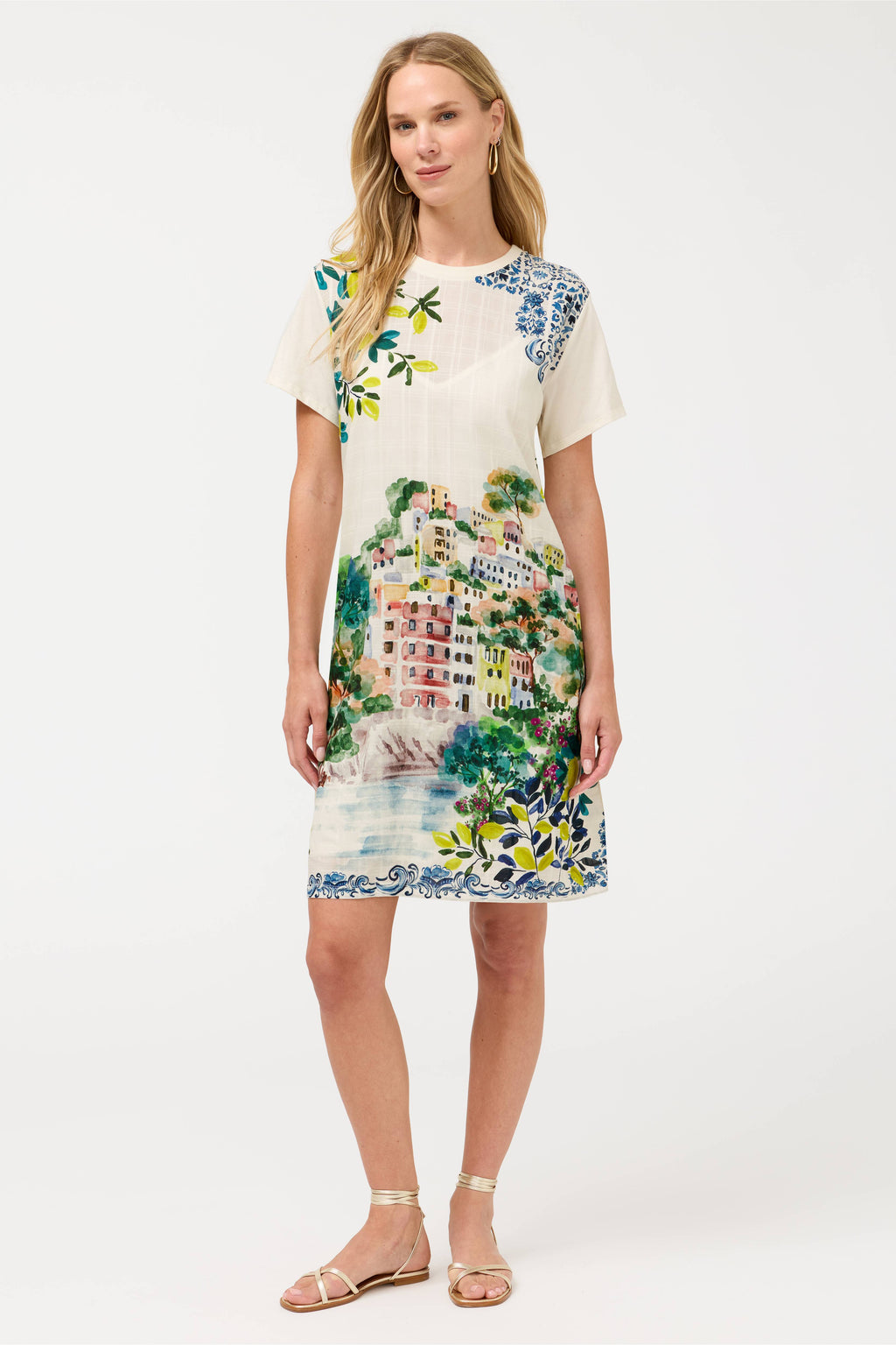 Johnny Was Ondora Jilli Boutique Crew Neck Tee Dress