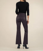 Stella Coated High Rise Flare Pant Kut from the Kloth Jilli Boutique Sangria