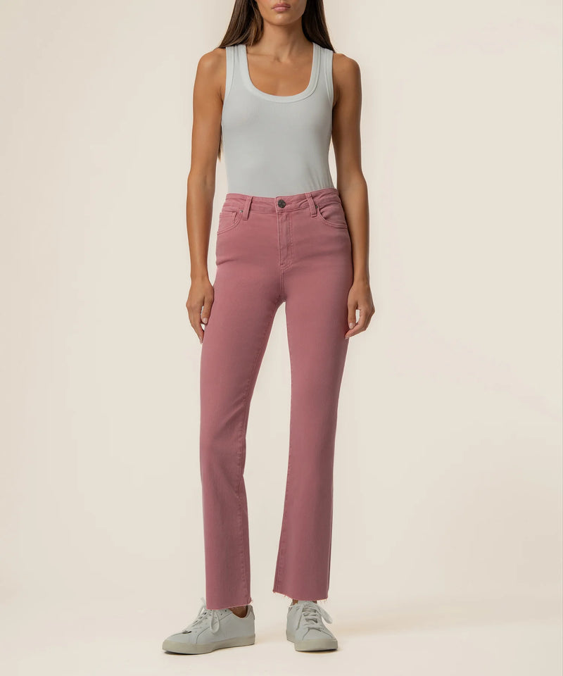 KELSEY HIGH RISE ANKLE FLARE WITH RAW HEM  Rose Garden Kut From The Kloth Jilli Boutique