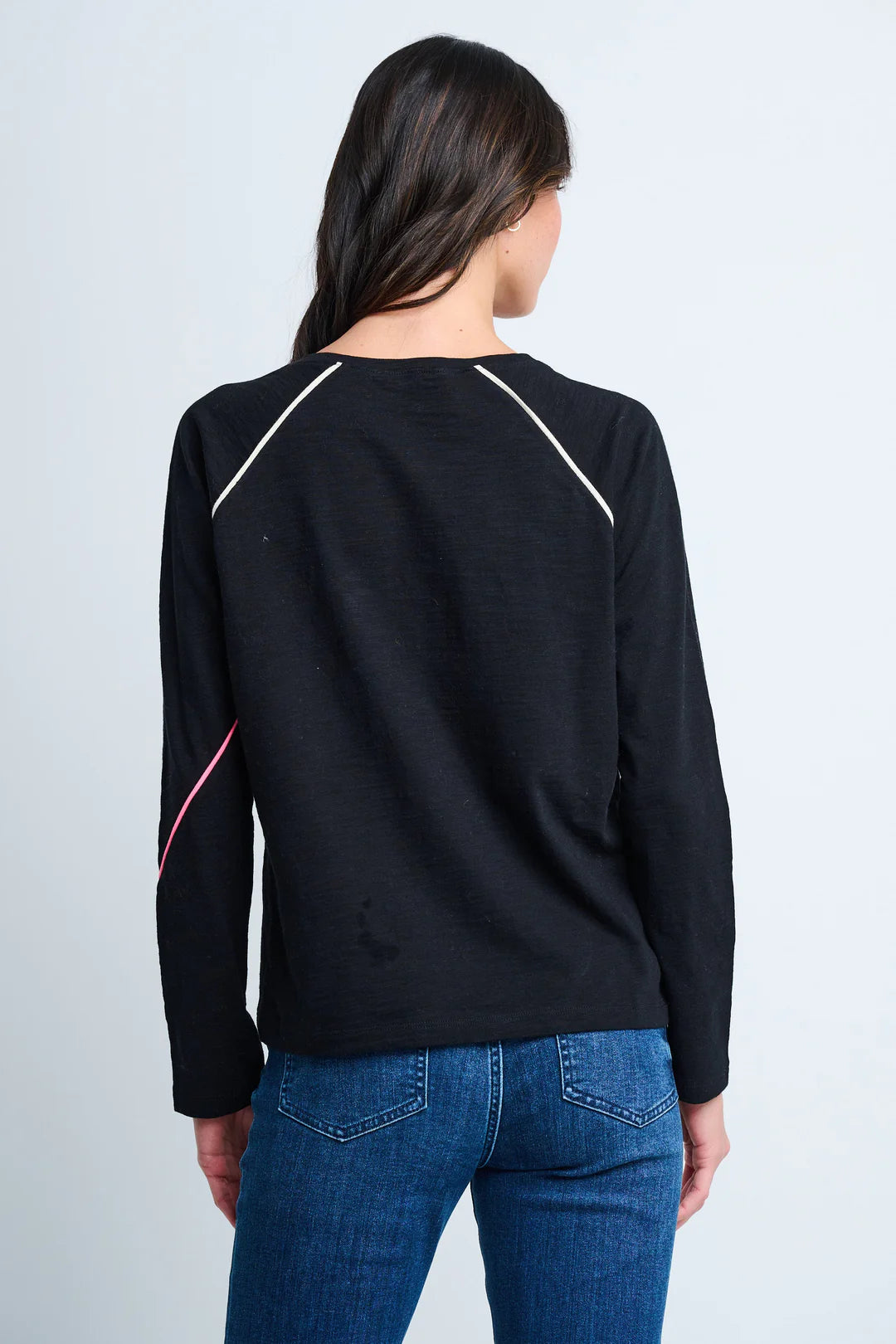 PIPING HOT TEE black Lisa Todd Jilli Boutique 100% Cotton Atlanta