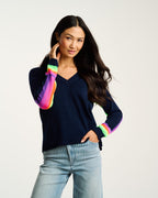 BRITE SIDE Sweater in Navy by Lisa Todd