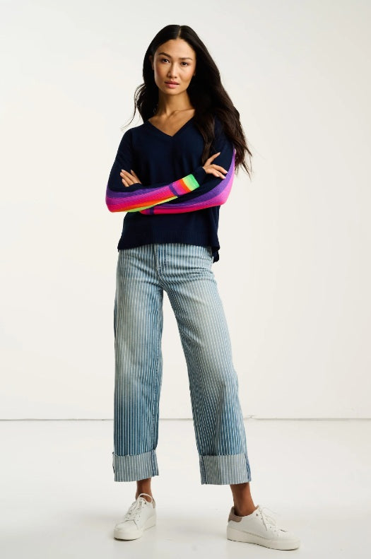 BRITE SIDE Sweater in Navy by Lisa Todd